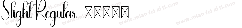 Slight Regular字体转换